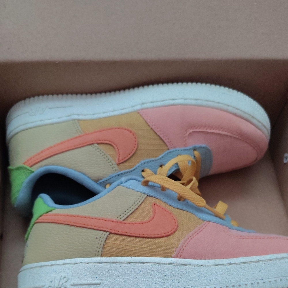 Nike Kids Sneakers in Pink, Orange, and Green